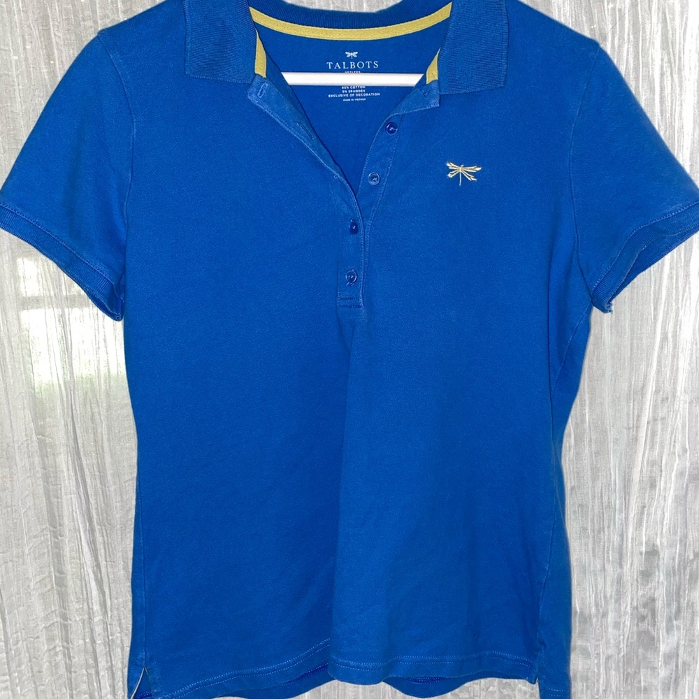 Blue and yellow Talbots polo.